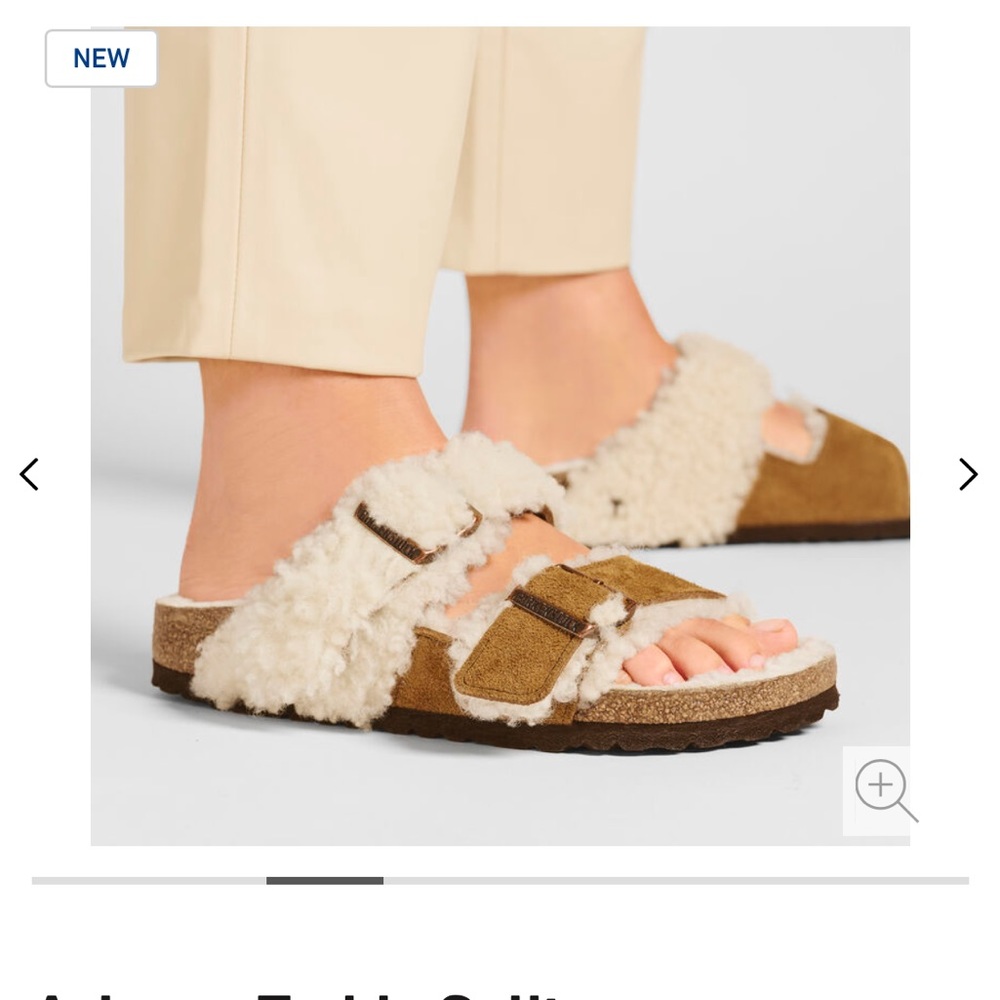 Arizona Split Teddy Birkenstocks Suede Leather Shearling